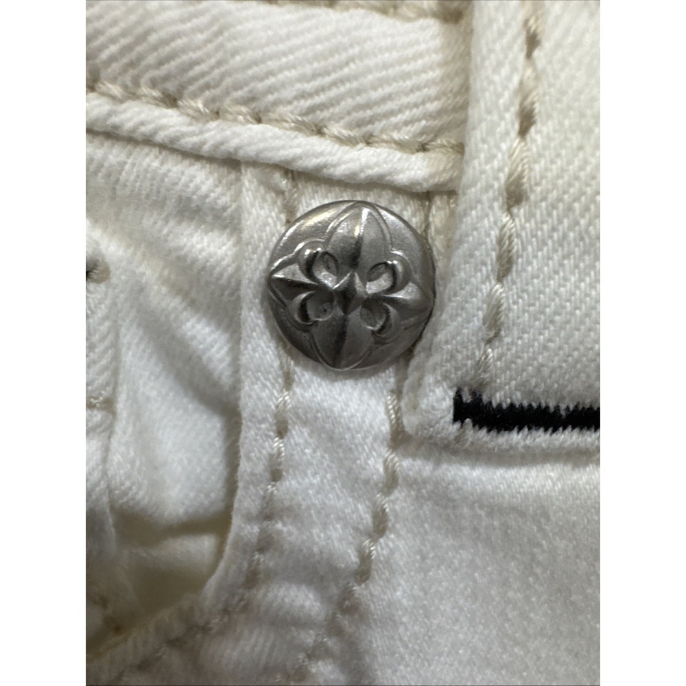 Miss Me ‎ JE8608SC white cropped embellished jeans size 26 - Picture 10 of 16